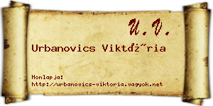 Urbanovics Viktória névjegykártya