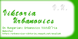viktoria urbanovics business card